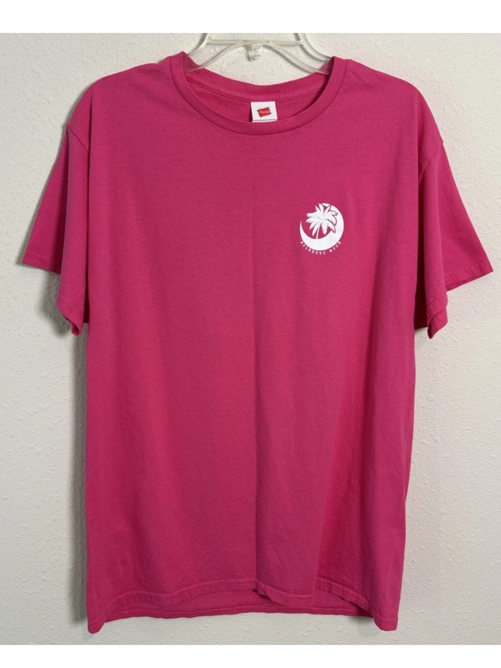 Palmetto Moon South Carolina Double Sided Pink T-Shirt Women’s L Hanes Cotton